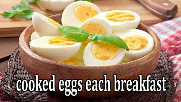 Is it okay to solely eat 2 cooked eggs each breakfast?