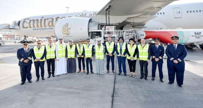 Emirates operates flight powered with 100% sustainable aviation fuel