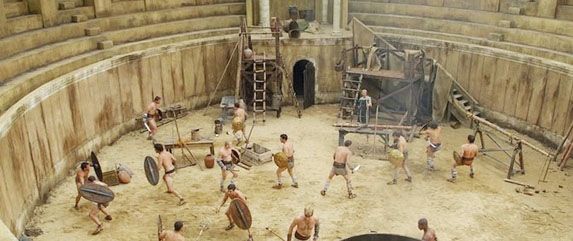 How were gladiators trained in ancient Rome?