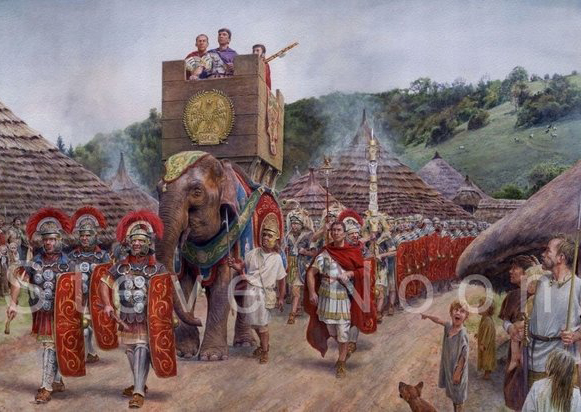 Did ancient Romans ride elephants?