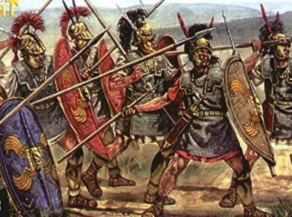 How were the Roman soldiers able to fight in such close ranks?