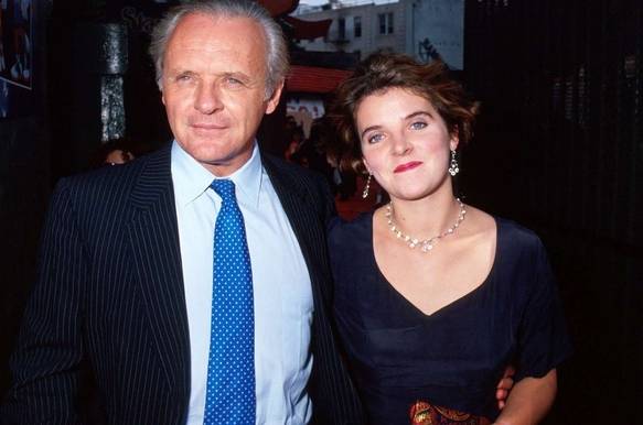 What does Anthony Hopkins hold against his son?