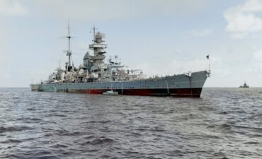 What happened to the German cruiser Prinz Eugen after the British battleship HMS Hood was sunk?