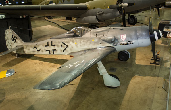 How did the German Focke-Wulf FW-190 compare to the British Spitfire and American P-51 Mustang fighters?