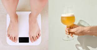 How much weight can be lost by cutting out beer and eating healthier for one month?